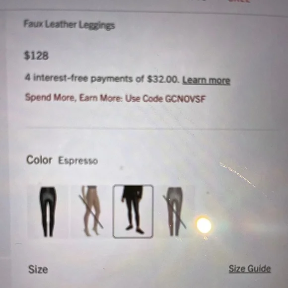 Commando Control Espresso Faux Leather Leggings NWT - Picture 10 of 10